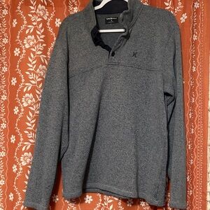 Hurley Charcoal Button-Up Sweater